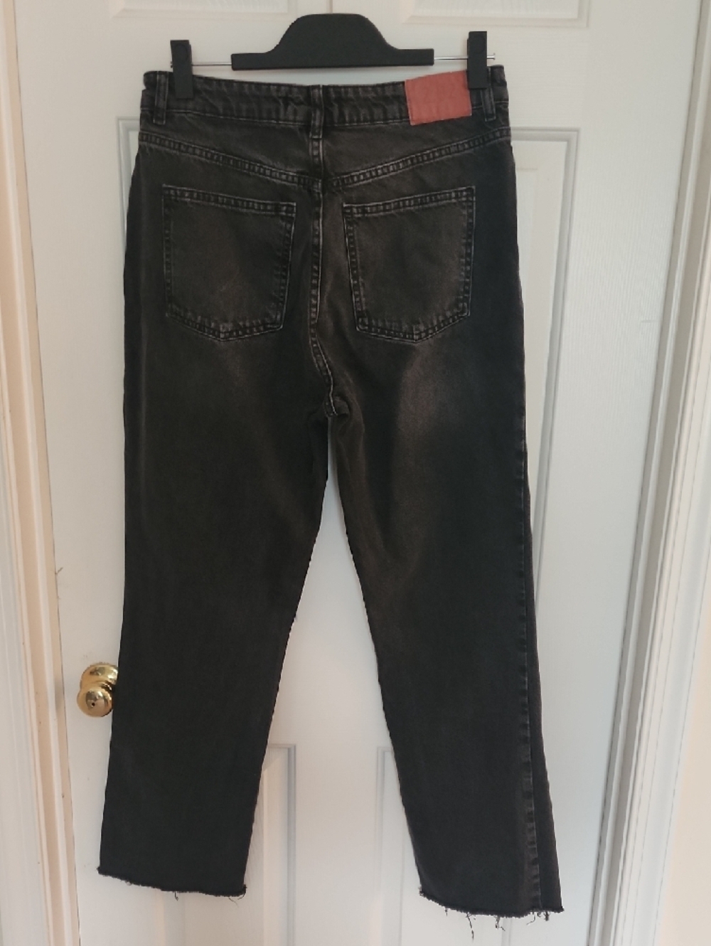 Zara Black High Rise Washed Straight Jeans - Picture 3 of 8